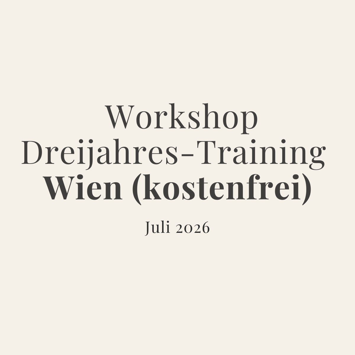 Workshop zum Dreijahres-Training Wien (Online oder gemeinsam vor Ort) – kostenfrei