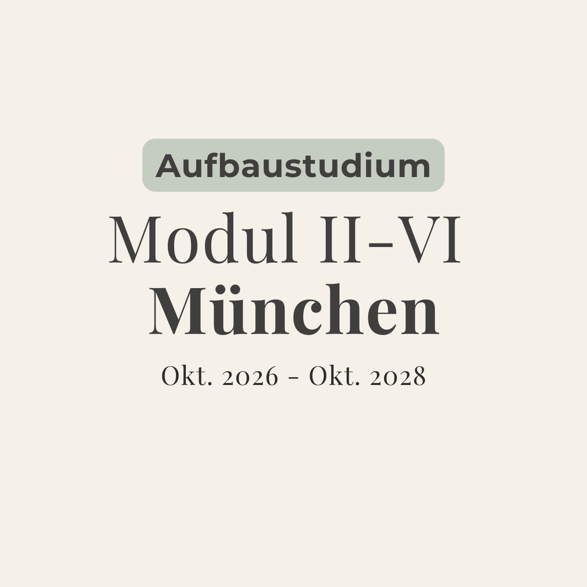 Dreijahres - Training - (Modul II - VI) München - Aufbaustudium - zeit - und - raum - Christian Meyer