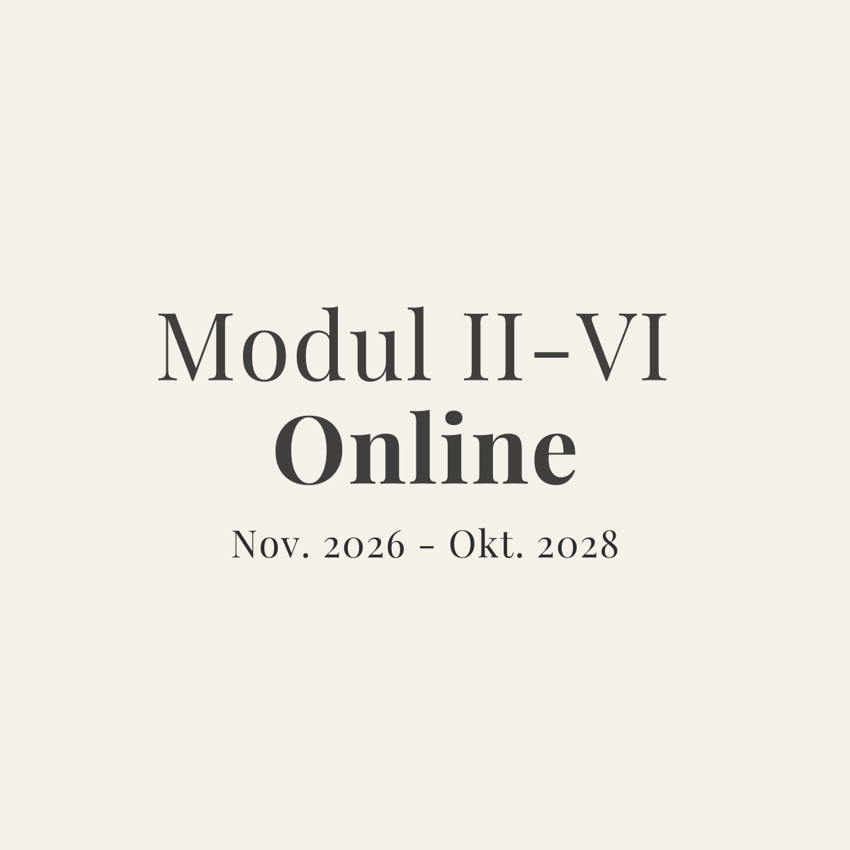 Dreijahres - Training - (Modul II - VI) Online - zeit - und - raum - Christian Meyer
