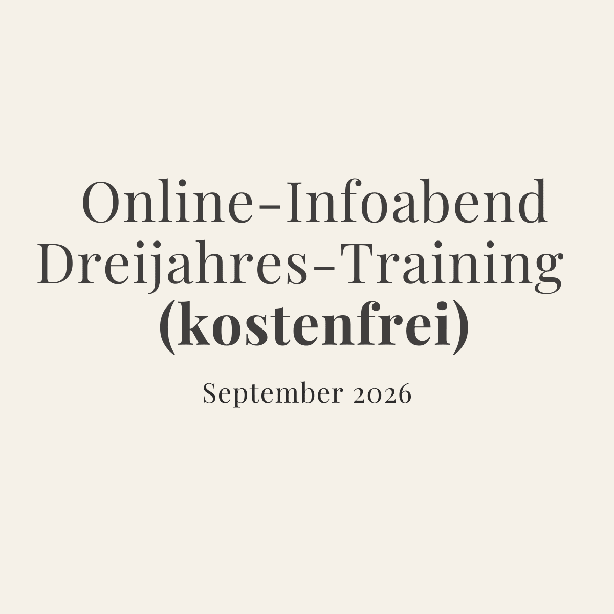 Online-Infoabend zum Dreijahres-Training - Kostenfrei - zeit-und-raum - Christian Meyer