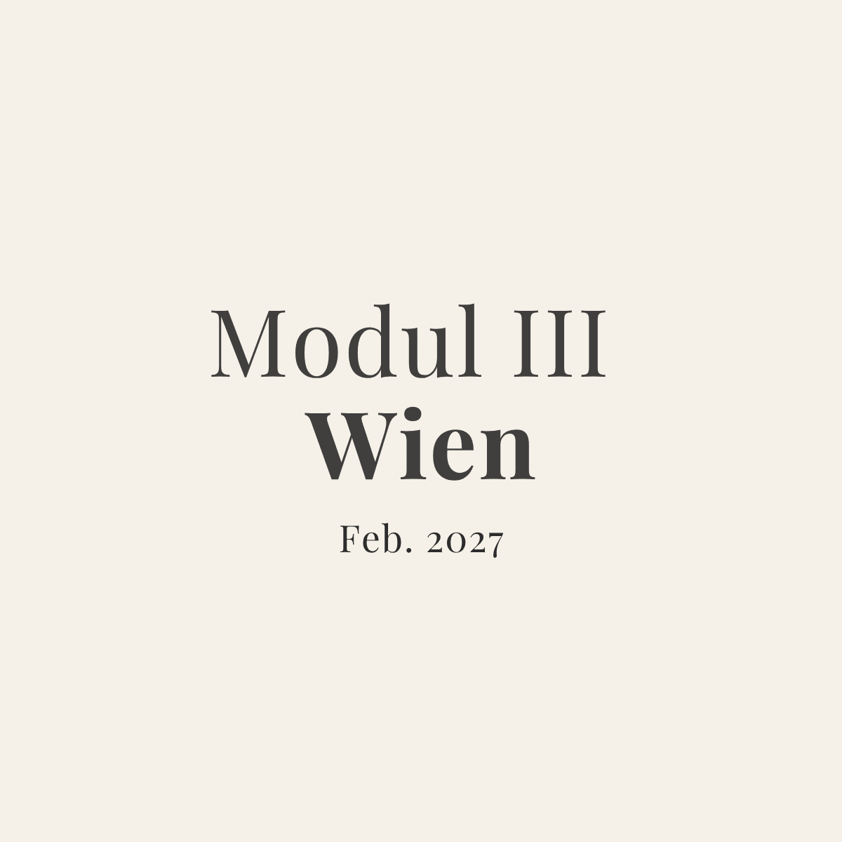 Dreijahres-Training Wien · Modul III - zeit-und-raum - Christian Meyer