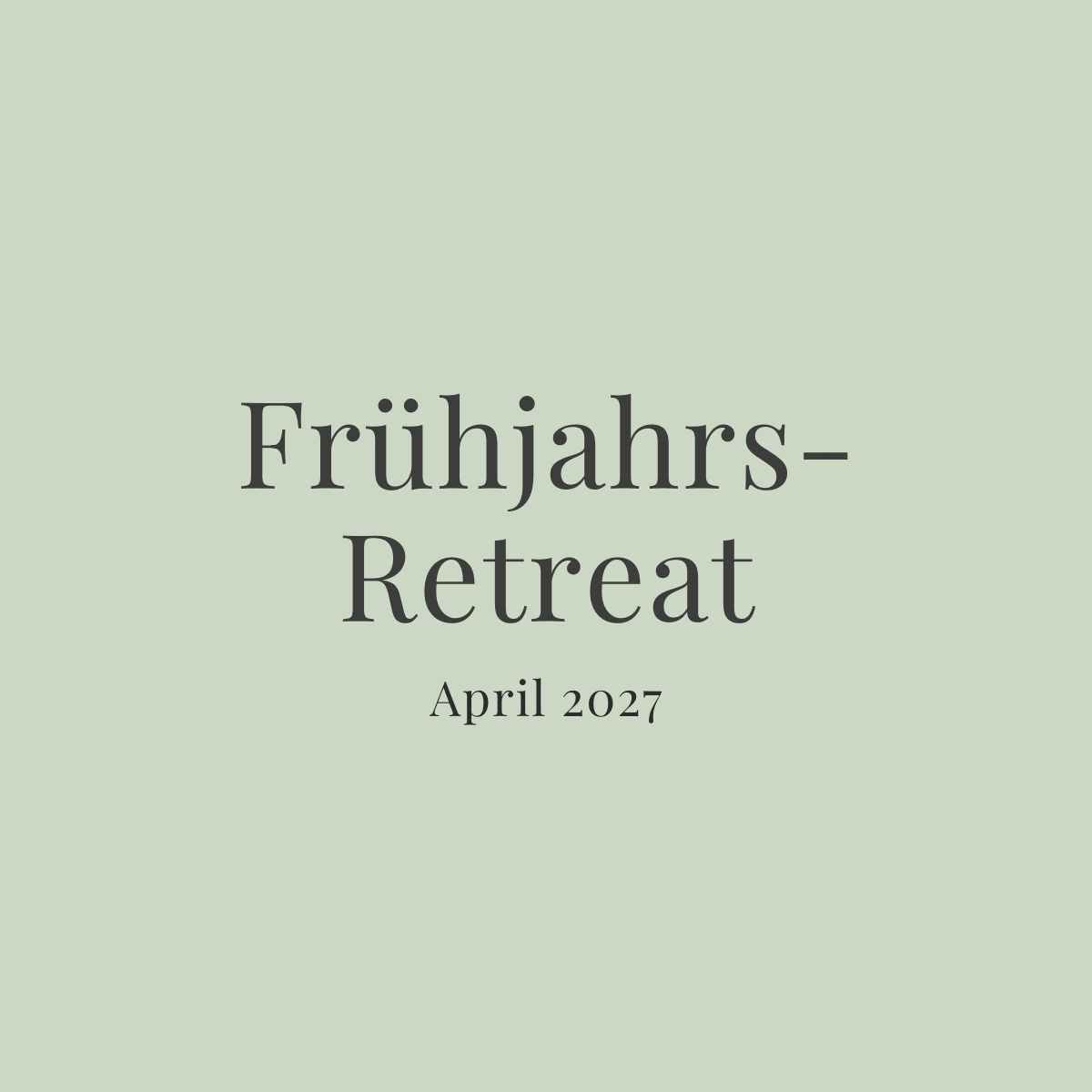 Frühjahrs-Retreat 2027 - zeit-und-raum - Christian Meyer